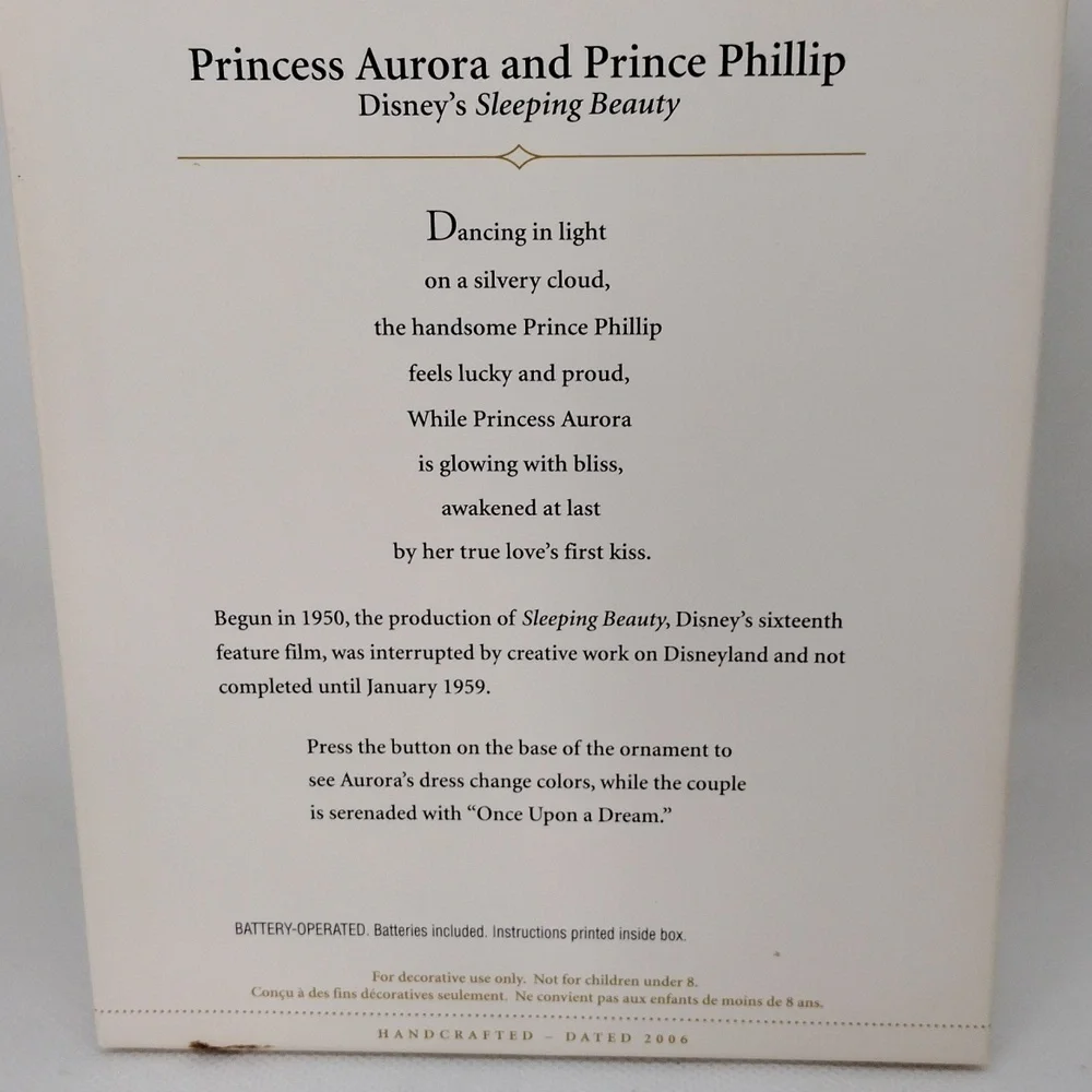 Hard to Find 2006‎ Sleeping Beauty Hallmark Keepsake Ornament